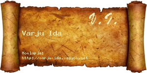 Varju Ida névjegykártya